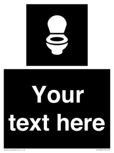 Custom information: black panel wc toilet